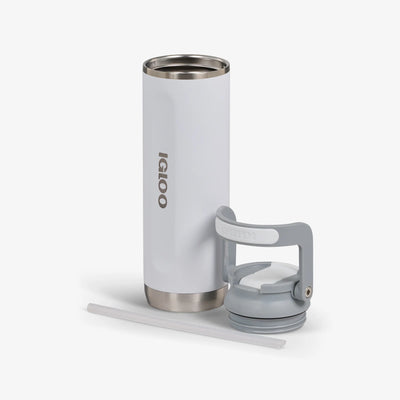 Sport Sipper Bottle 590ml::White::Double-wall, vacuum-insulated
