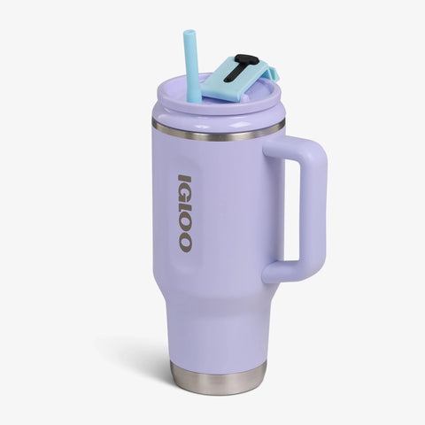 Flip 'n' Sip Travel Mug 946ml::Lilac Breeze::Fits in standard cup holder