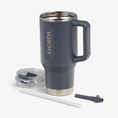 Flip 'n' Sip Travel Mug 946ml::Carbonite::Double-wall, vacuum-insulated