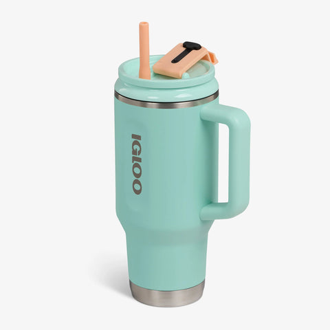 Flip 'n' Sip Travel Mug 946ml::Seafoam::Fits in standard cup holder