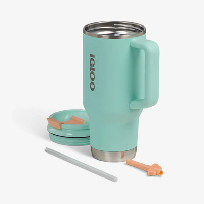 Flip 'n' Sip Travel Mug 946ml::Seafoam::Double-wall, vacuum-insulated