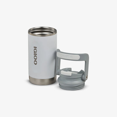 Flip 'n' Sip Tumbler 355ml::White::Double-wall, vacuum-insulated